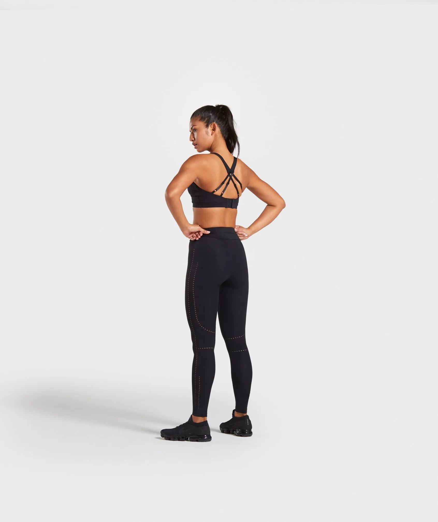 Gymshark Laser Cut Sports Bra - Black