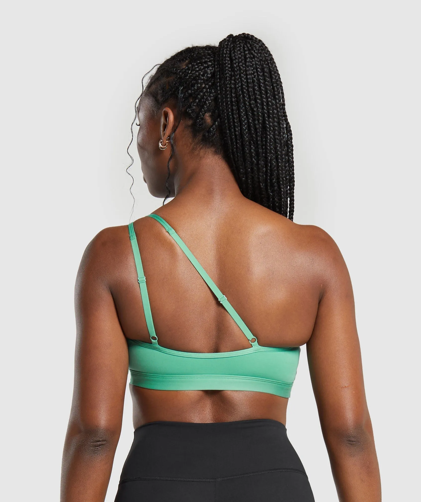 Gymshark One Shoulder Sports Bra - Lagoon Green