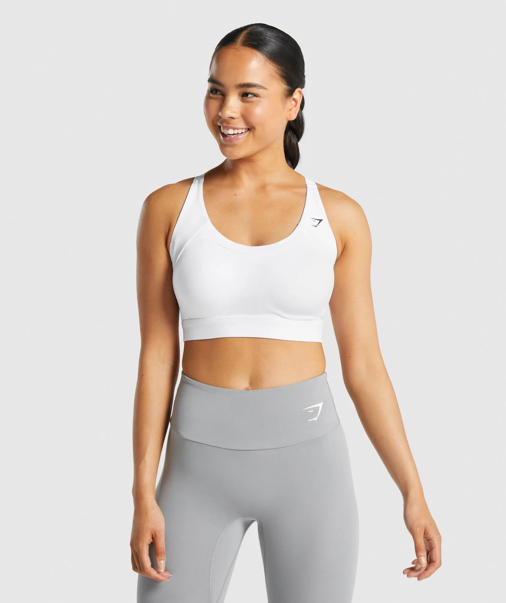 Gymshark Racer Back Sports Bra - White