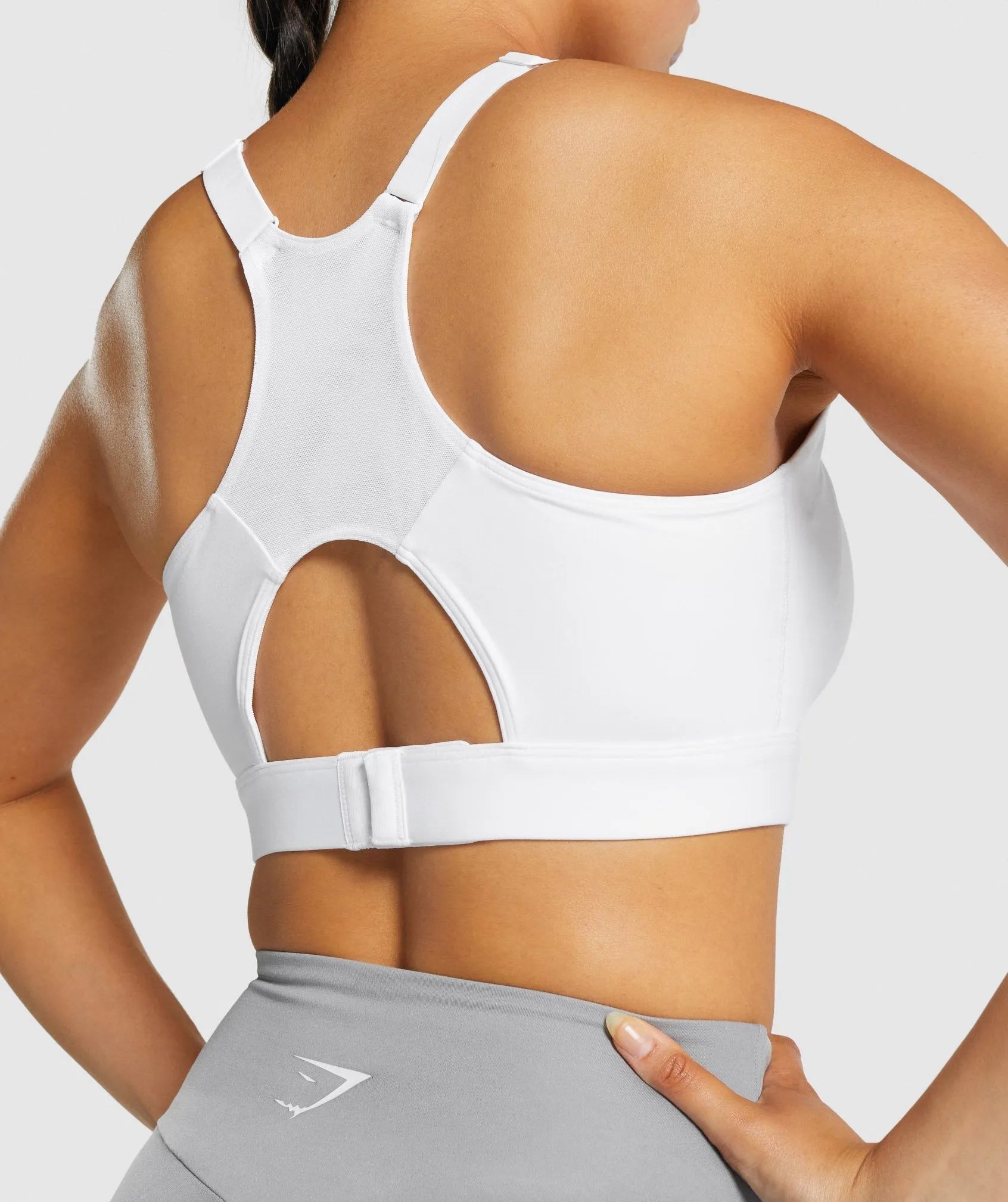 Gymshark Racer Back Sports Bra - White