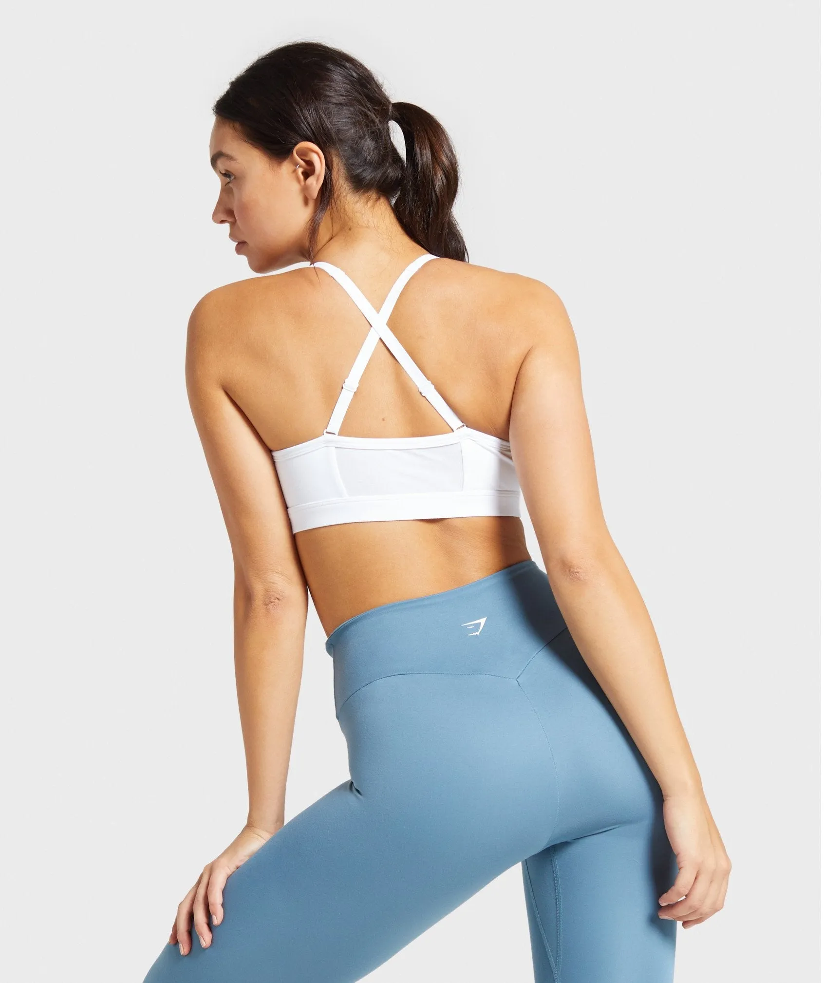 Gymshark Ruched Training Sports Bra - White