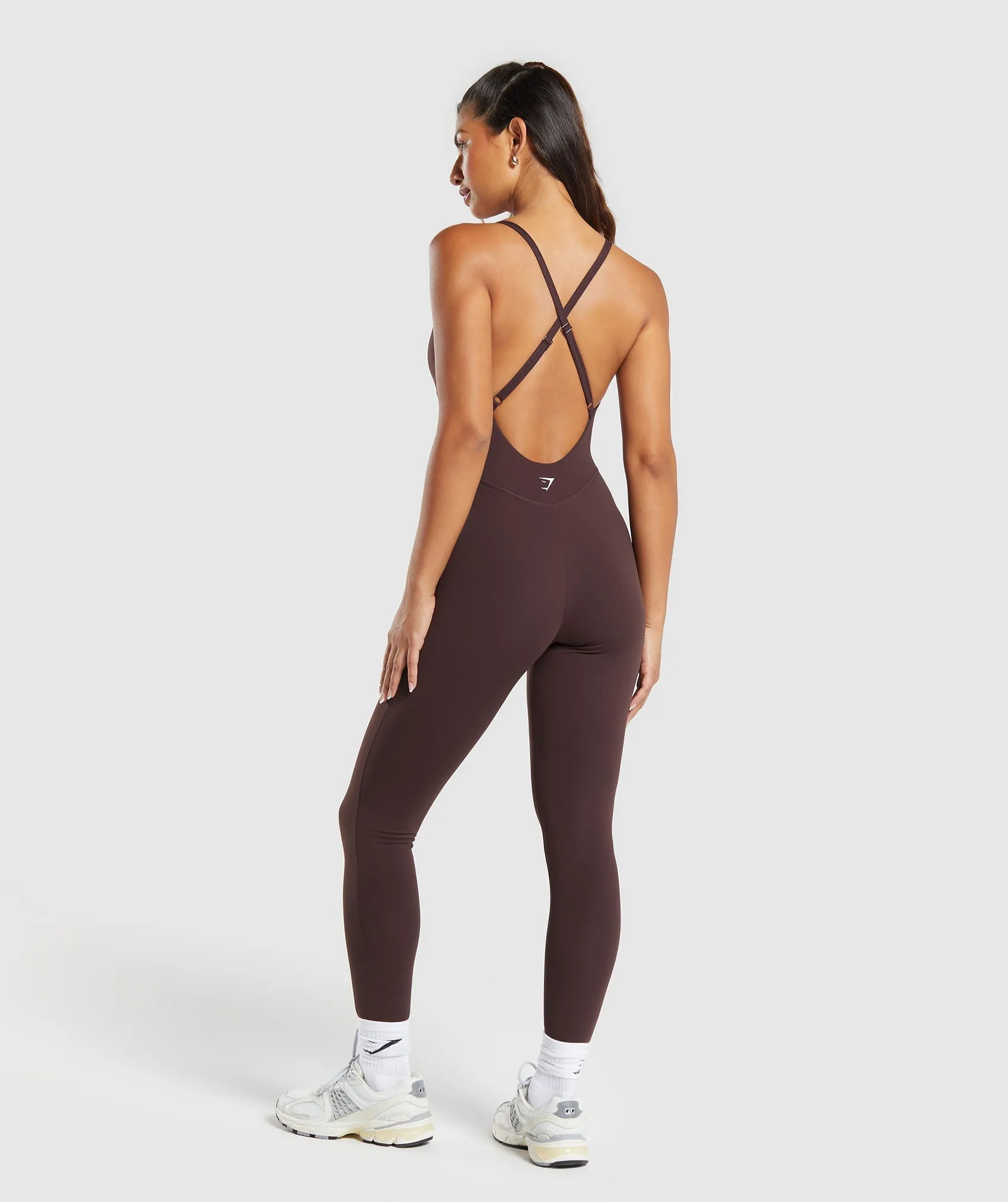 Gymshark Strappy All in One Full length - Heritage Brown