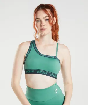 Gymshark Strike Sports Bra - Alpine Green/Navy