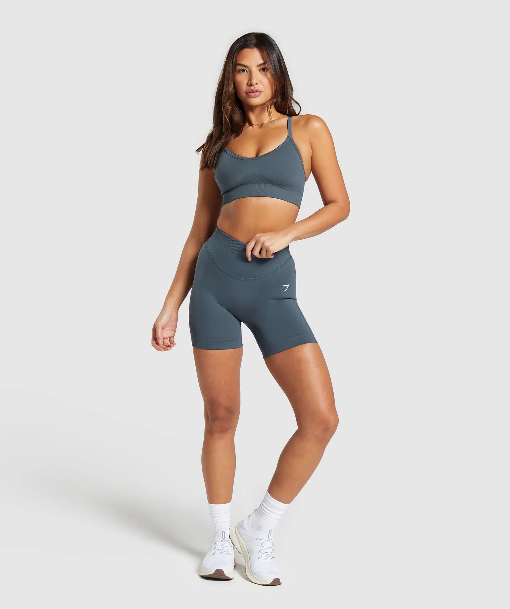 Gymshark Sweat Seamless Sports Bra 2.0 - Titanium Blue