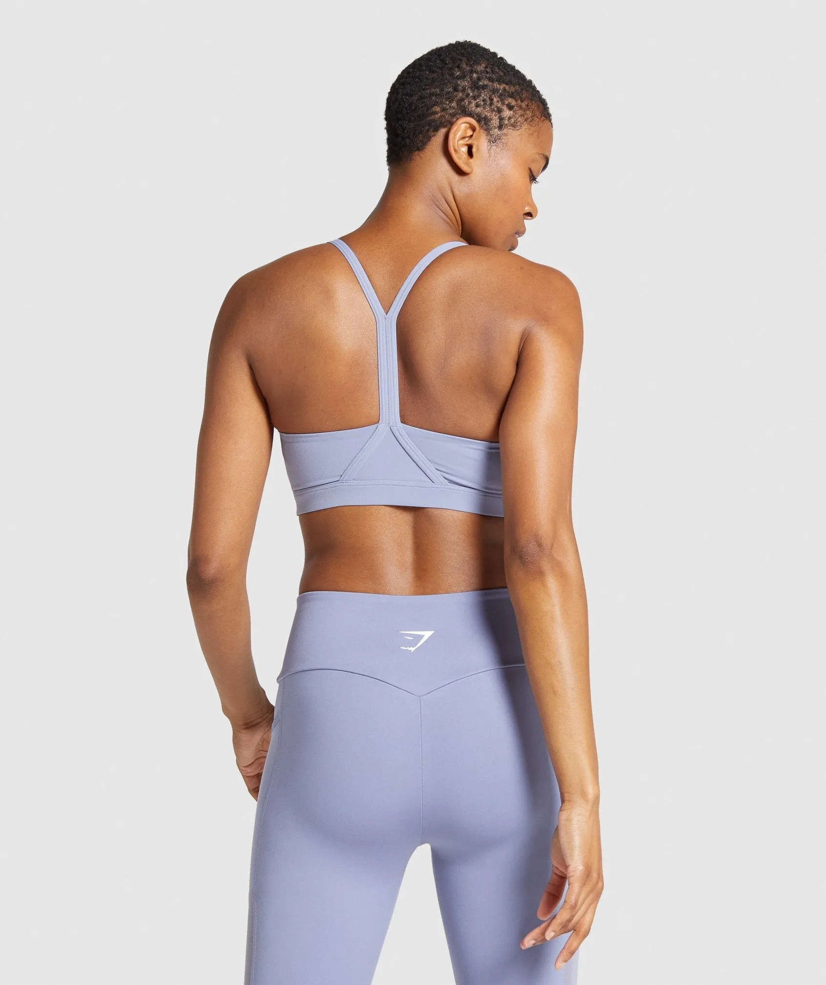 Gymshark V Neck Training Sports Bra - Light Blue