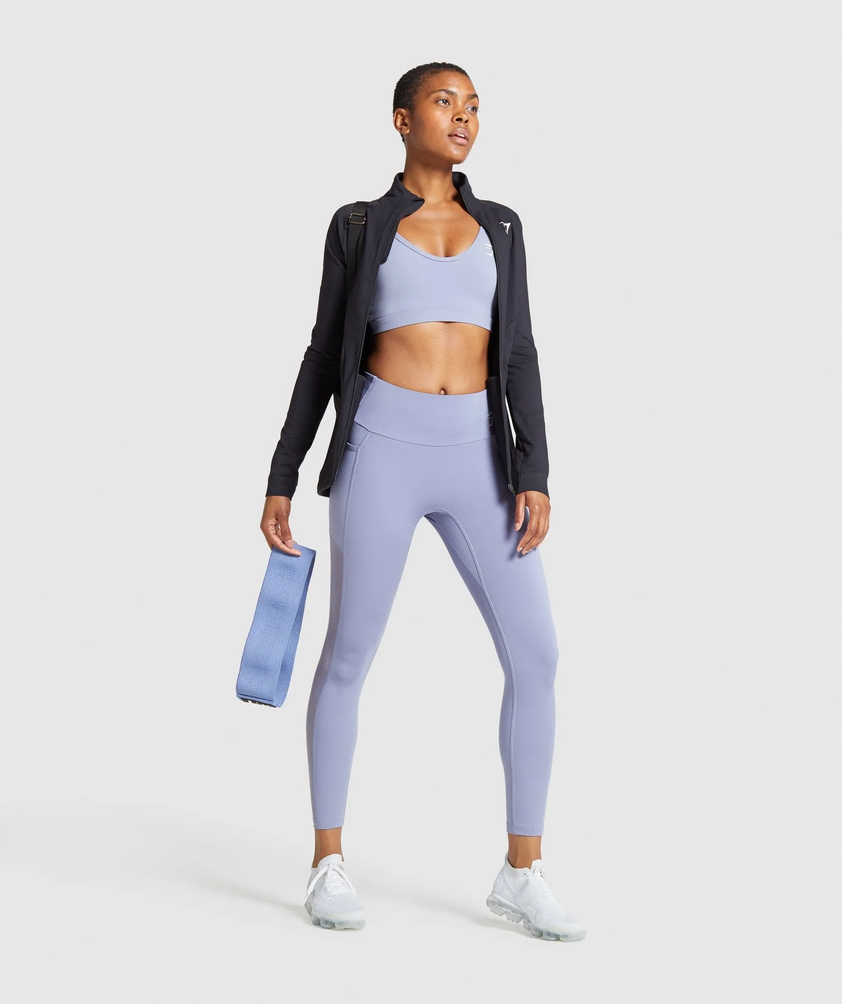 Gymshark V Neck Training Sports Bra - Light Blue