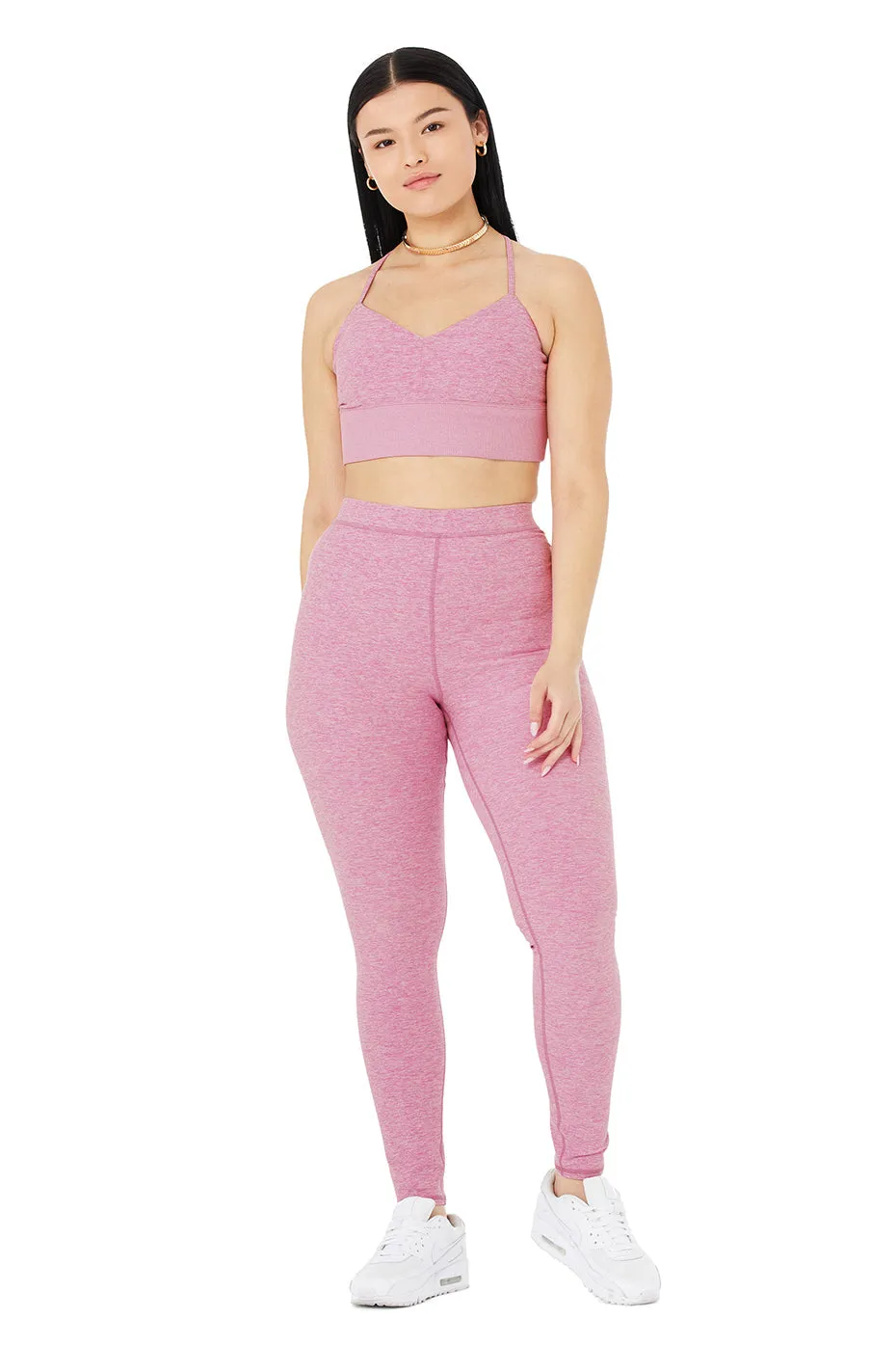 High-Waist Alosoft Flow Legging - Pink Lavender Heather