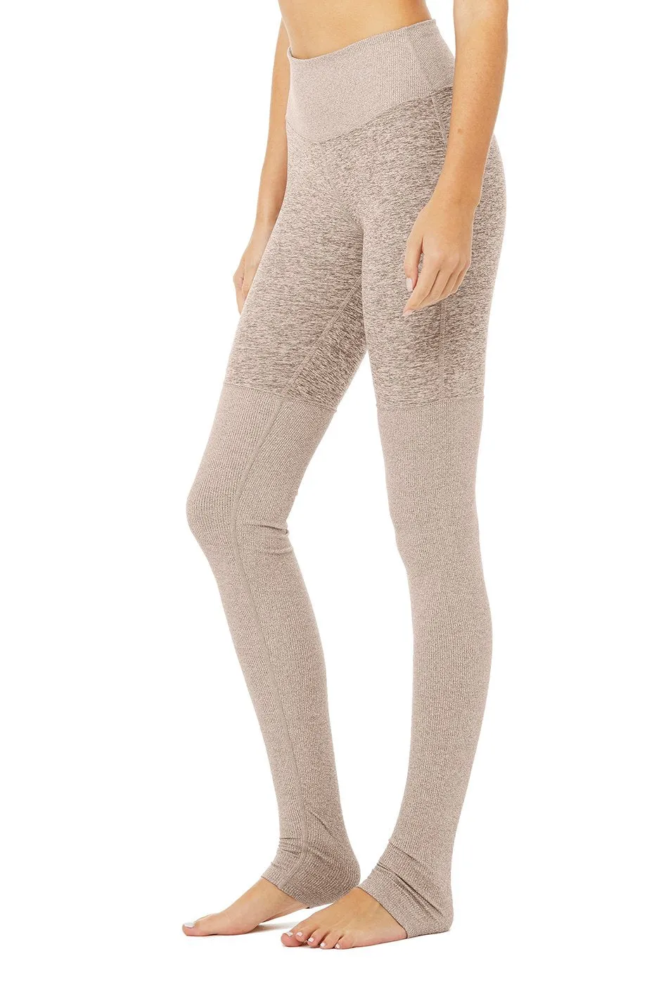 High-Waist Alosoft Goddess Legging - Gravel Heather