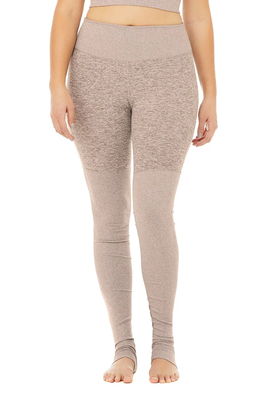 High-Waist Alosoft Goddess Legging - Gravel Heather