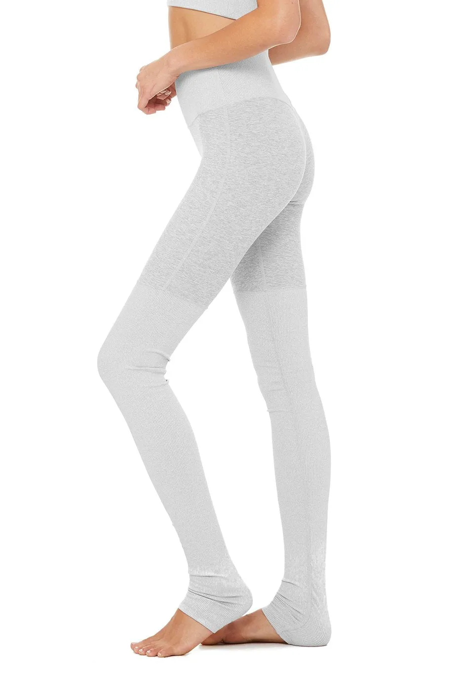 High-Waist Alosoft Goddess Legging - Zinc Heather