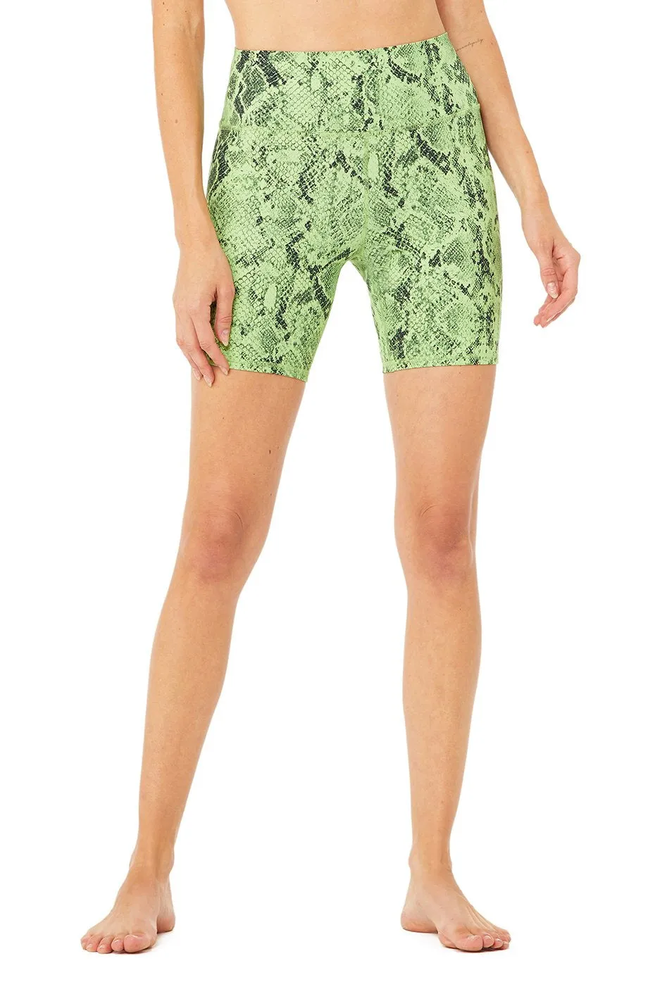 High-Waist Snakeskin Vapor Short