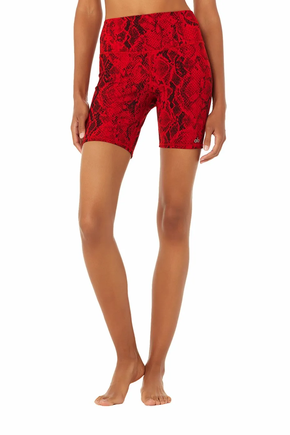 High-Waist Snakeskin Vapor Short