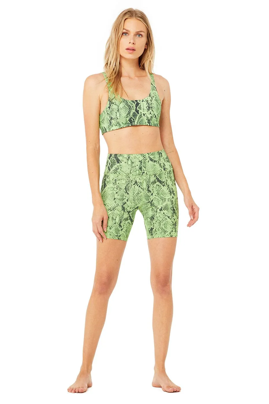 High-Waist Snakeskin Vapor Short