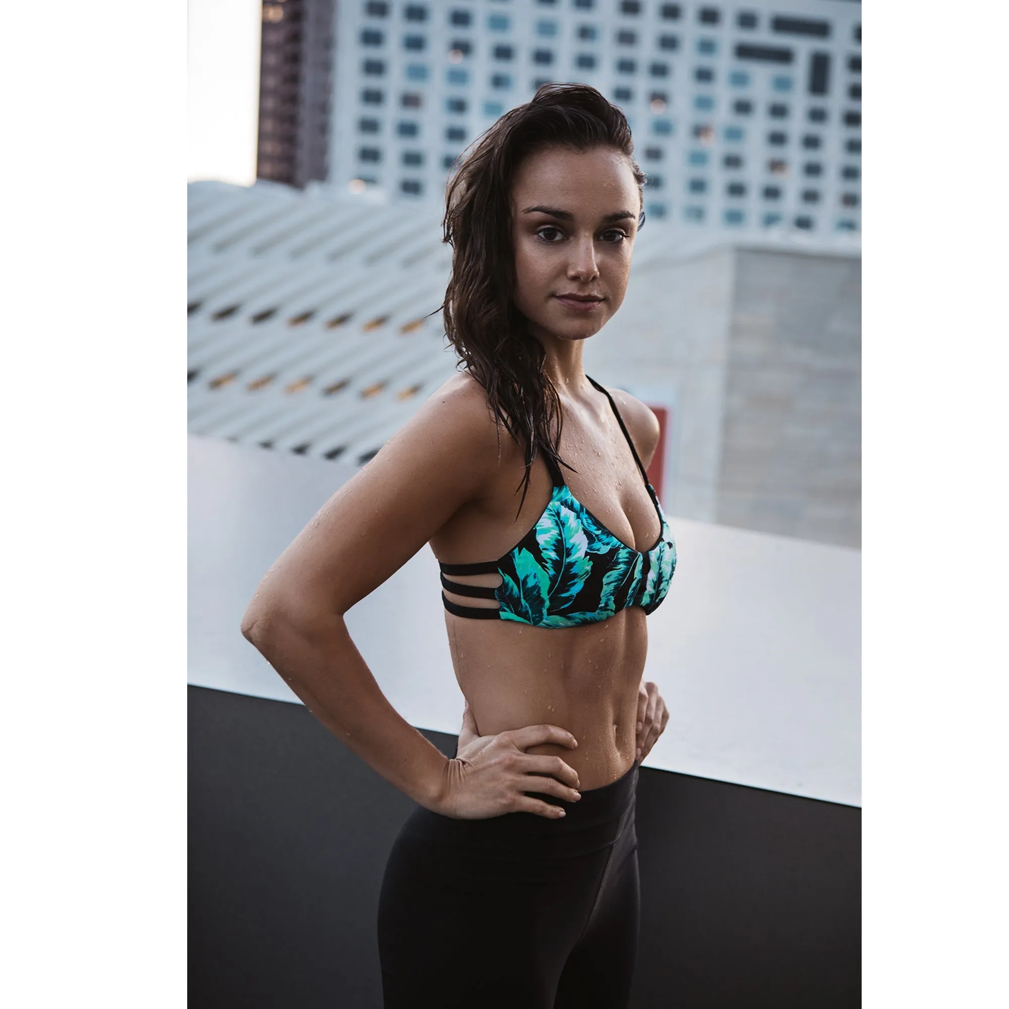 HUNTINGTON TOP | Reversible V-Back Sport Bikini Top