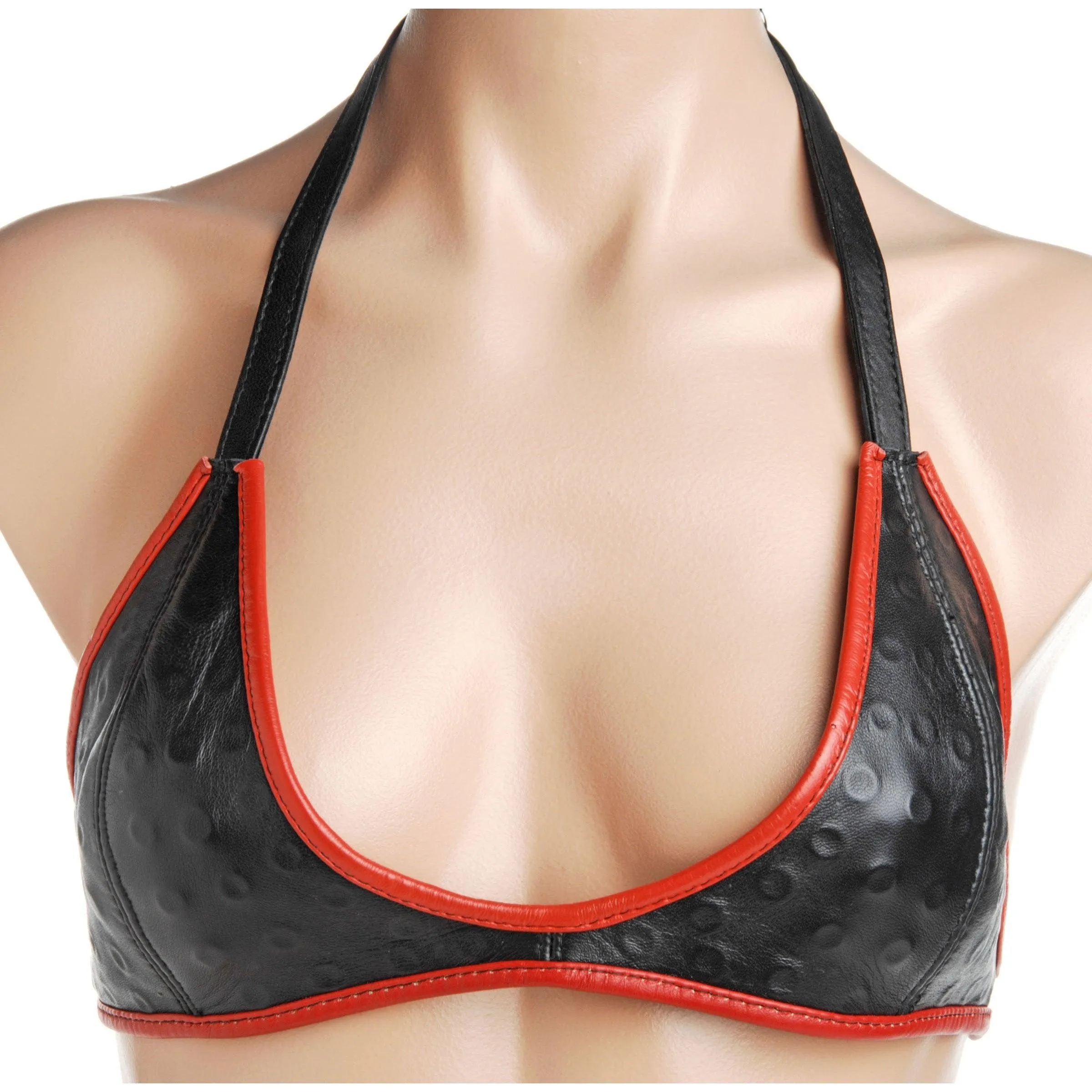 Leather Training Bra with Spikes