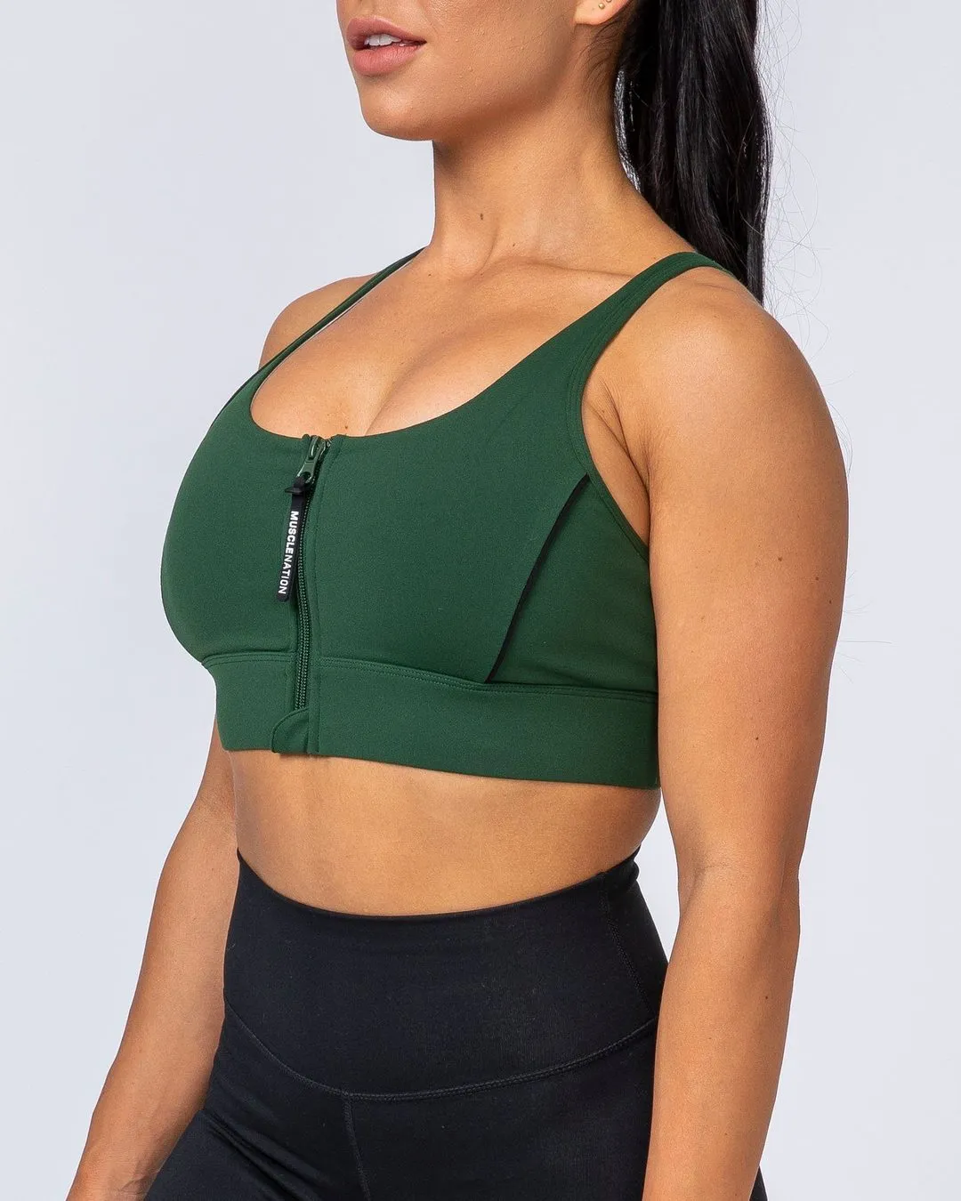 Locked & Loaded Bra - Moss