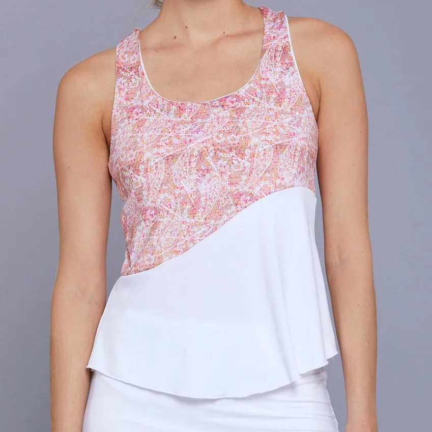 Lush Weave Wave Top (white/print)