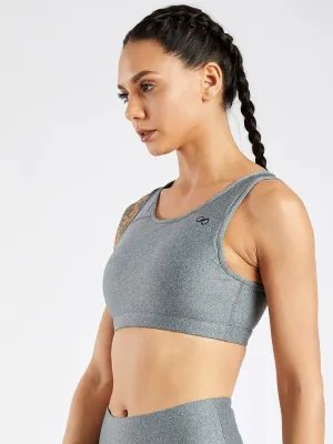 Maxtreme Pace Grey High Neck Sports Bra