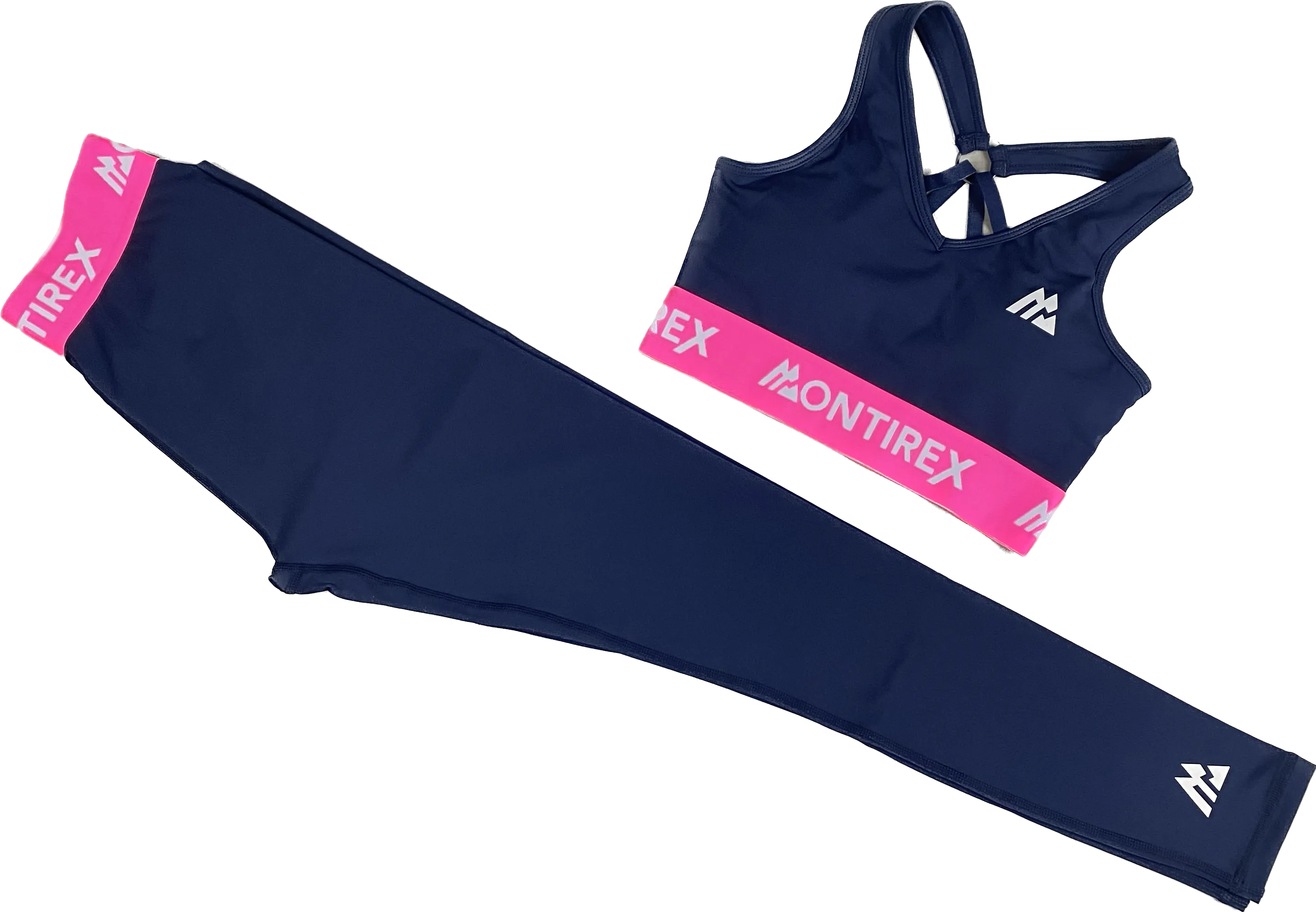 Montirex Women's Icon Sports Bra Leggings Set - Navy / Pink