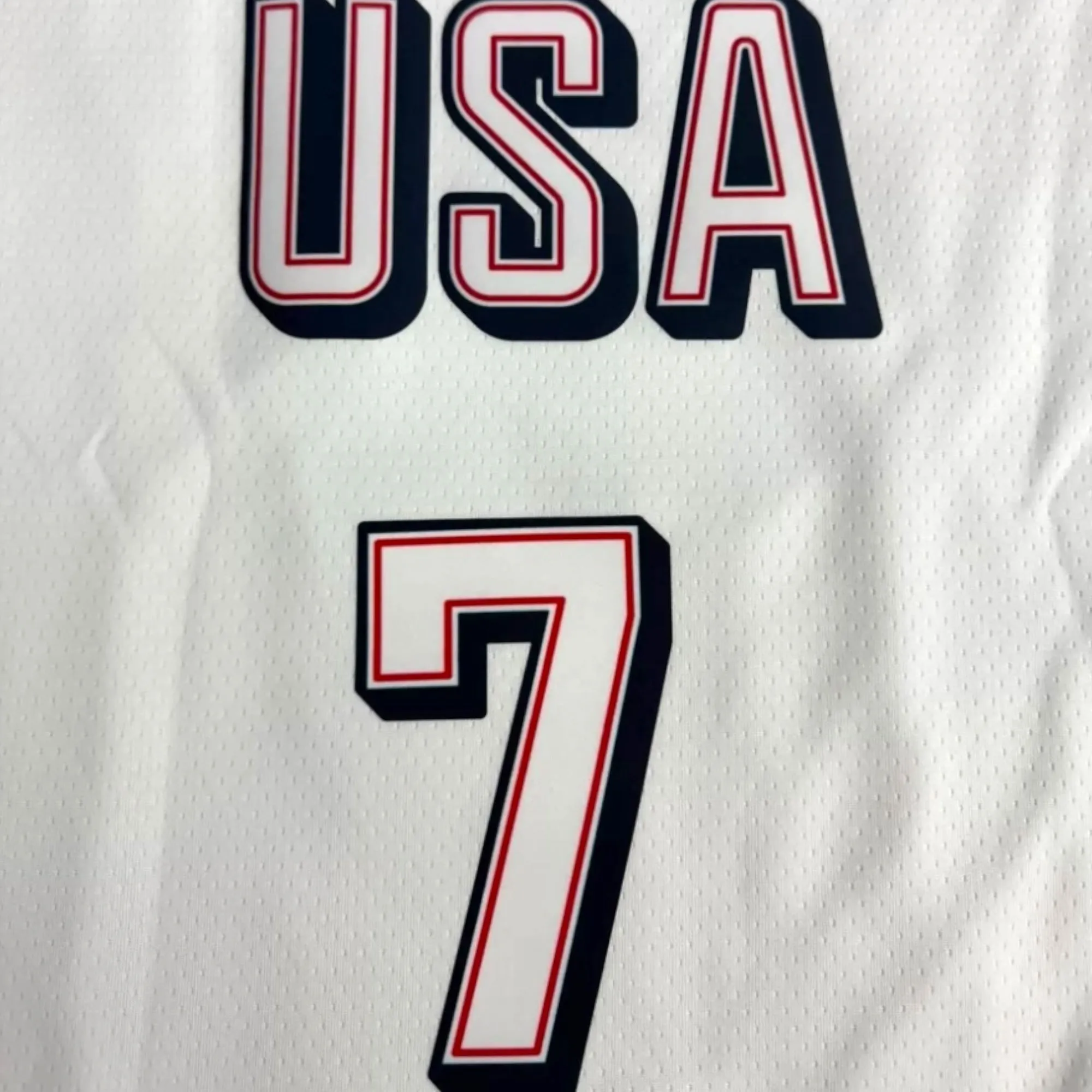 Nike 2024 Team USA Basketball Olympic Kevin Durant Swingman Jersey – White