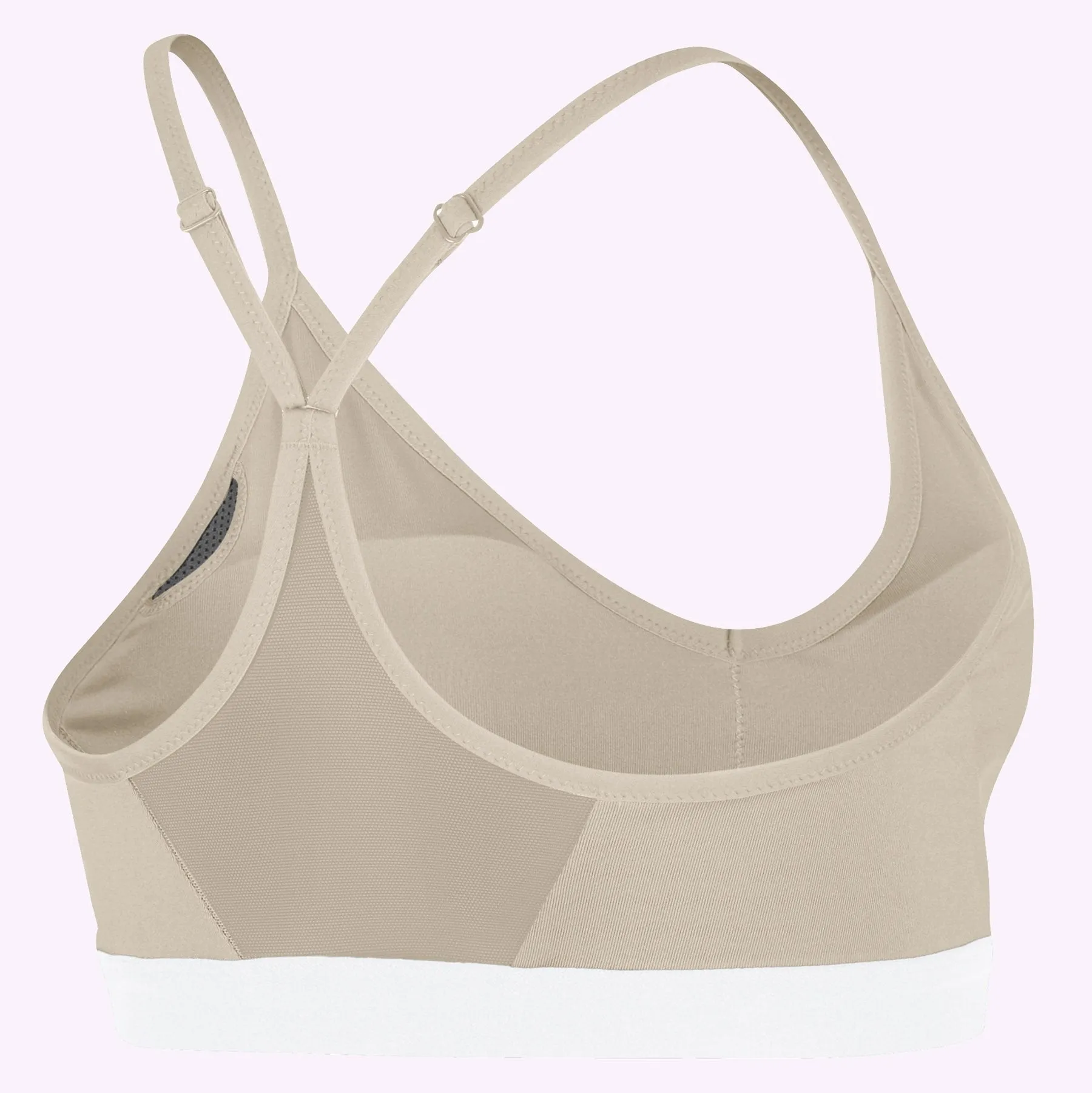 Nike Indy - Women's Sports Bra - Desert Sand/White