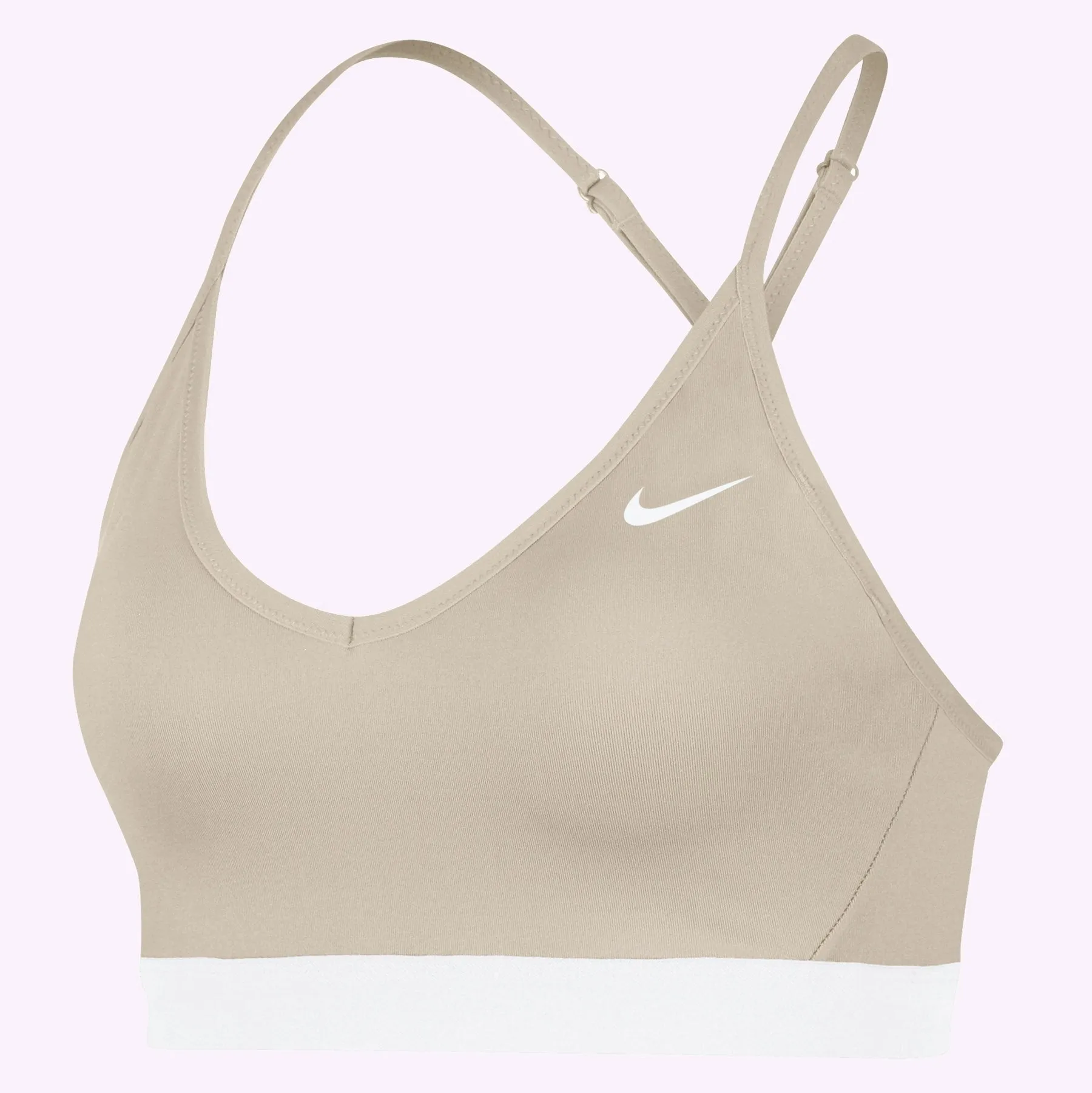 Nike Indy - Women's Sports Bra - Desert Sand/White