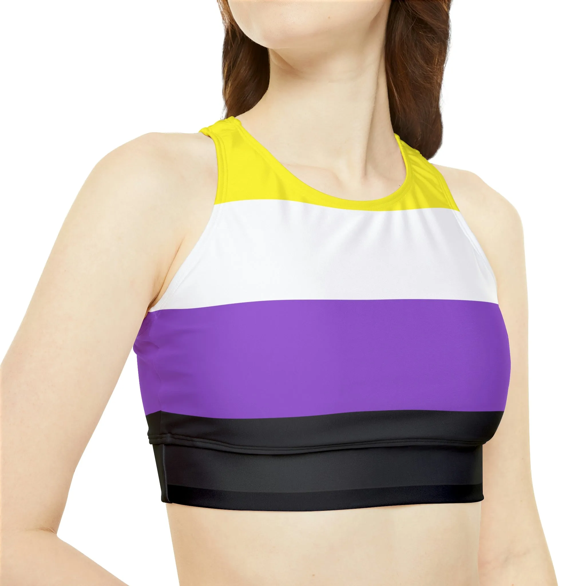 Non Binary Pride Flag Sporty Bikini Set