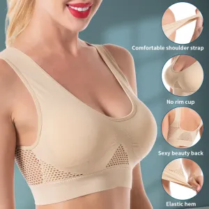 OCW High Impact Sport Bra Wireless Anti-Sweat Breathable Elastic Plus Size