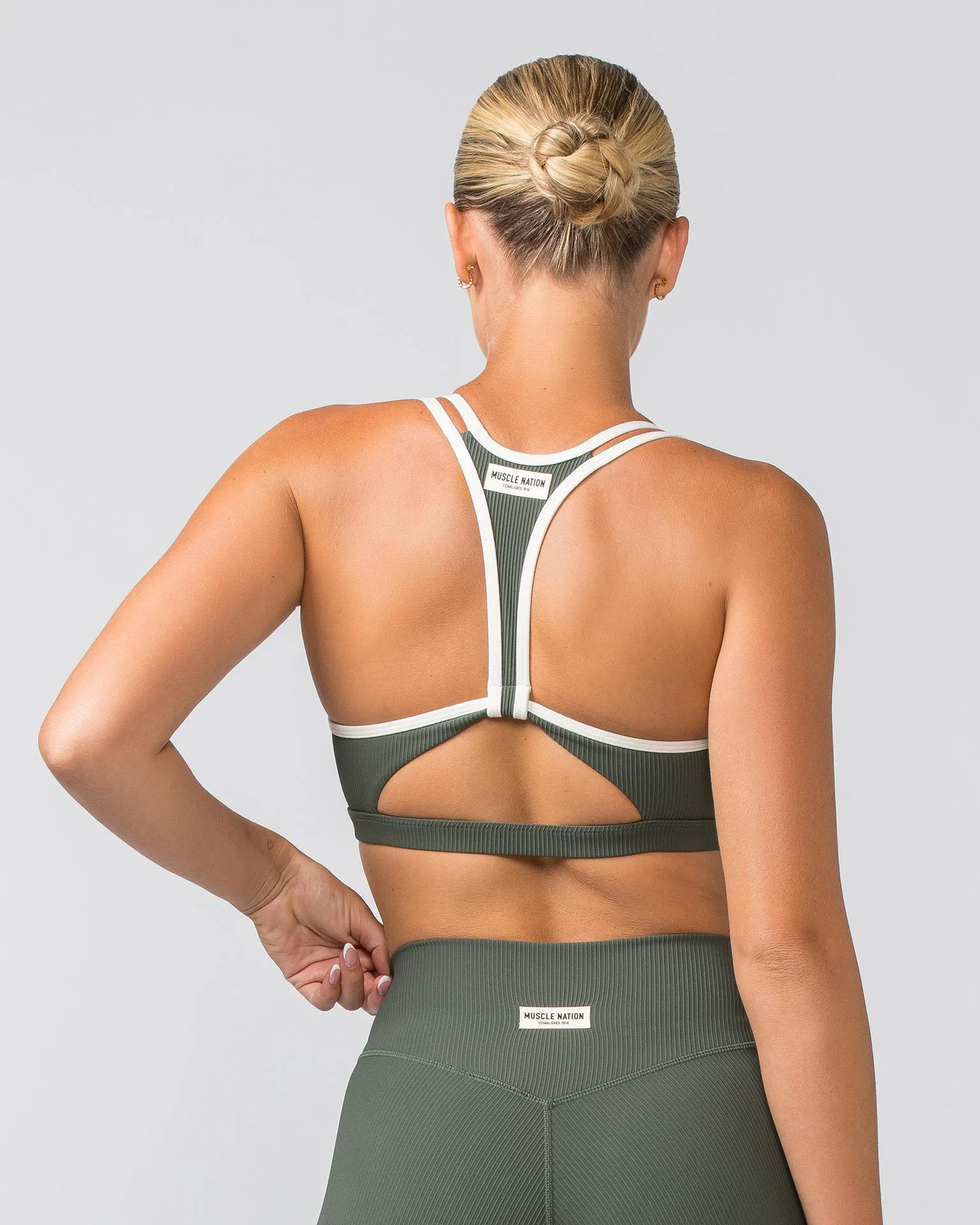 Outlines Rib Bra - Eucalyptus