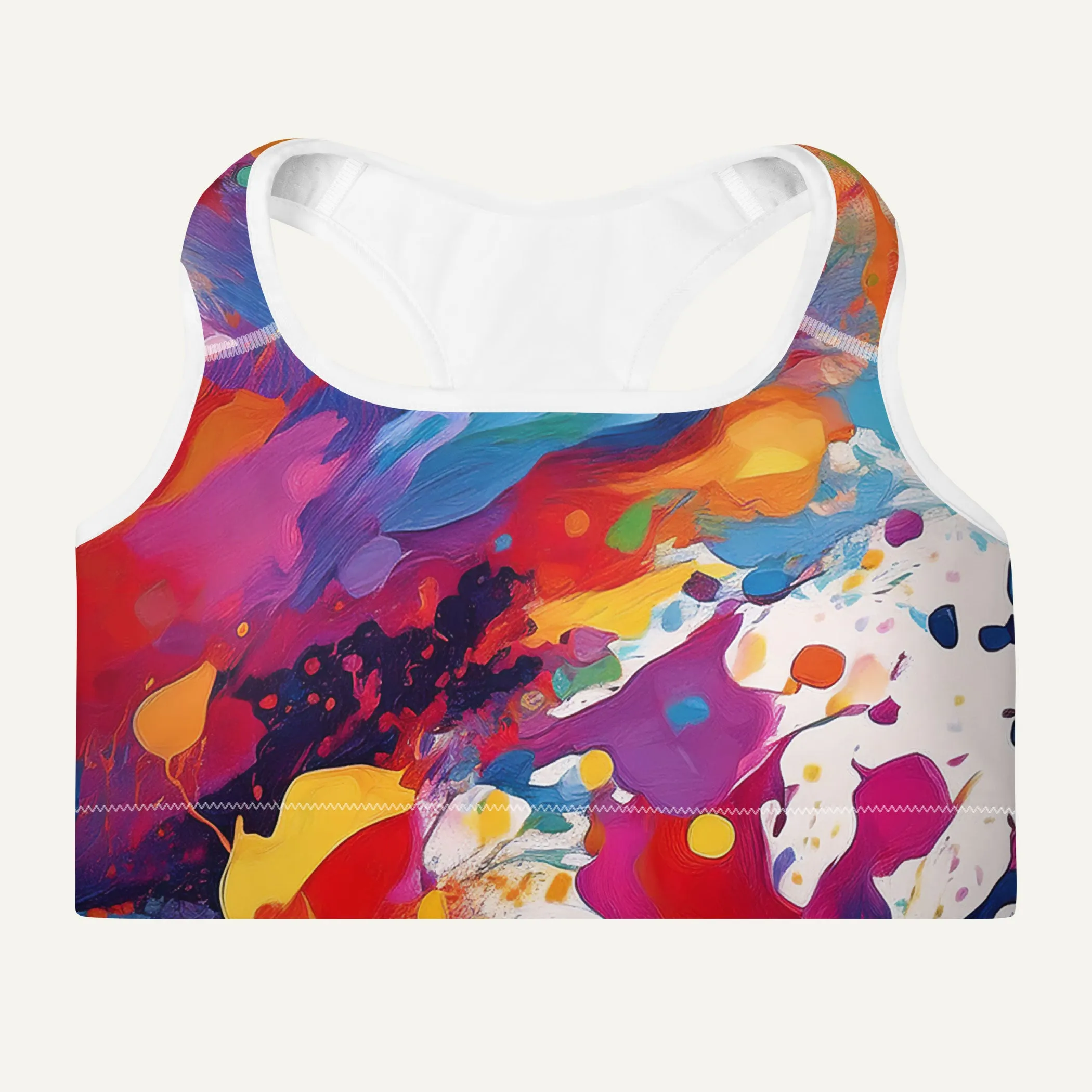 Paint Splatters Padded Sports Bra