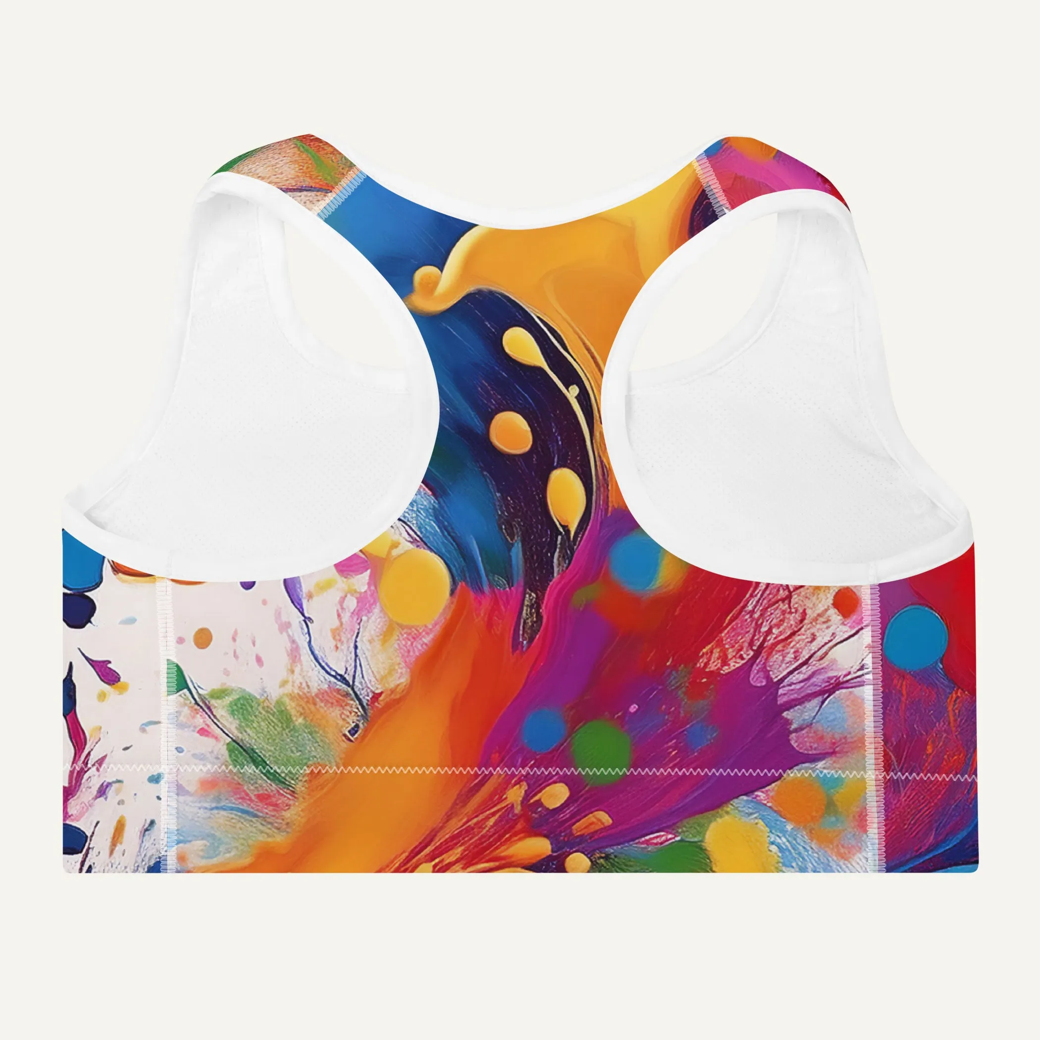 Paint Splatters Padded Sports Bra