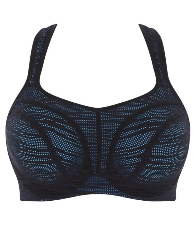 Panache Sport Power Underwired Sports Bra - Black/Aqua