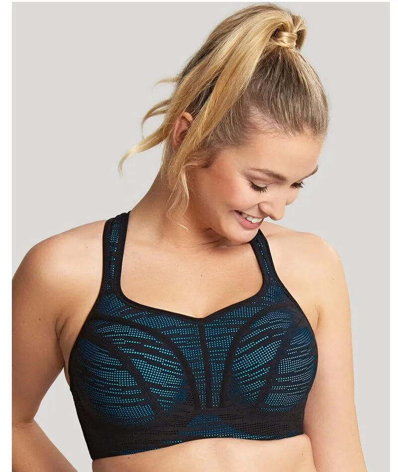 Panache Sport Power Underwired Sports Bra - Black/Aqua