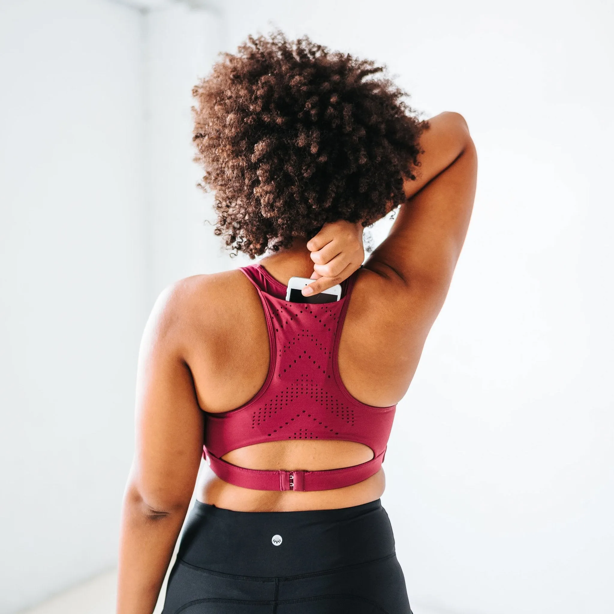 Perfect Pocket Sports Bra - Laser Cut Merlot