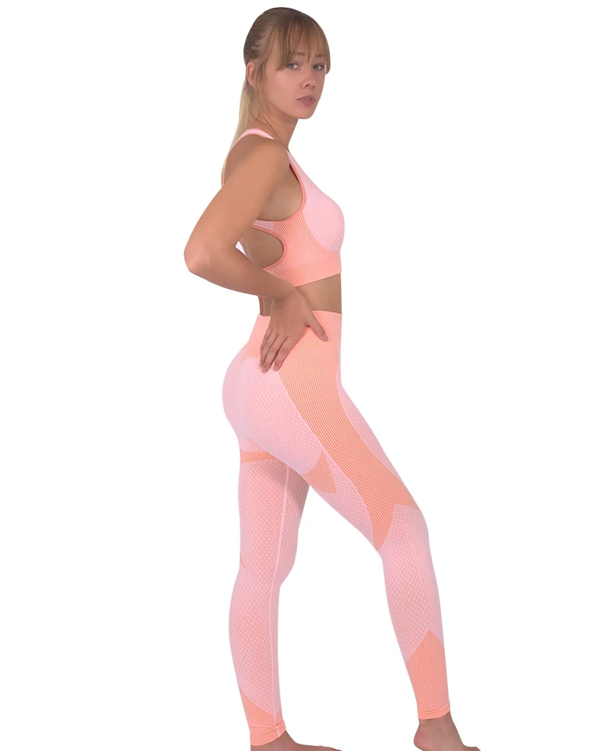 Pink Trois Seamless Leggings & Sports Top 2 Set