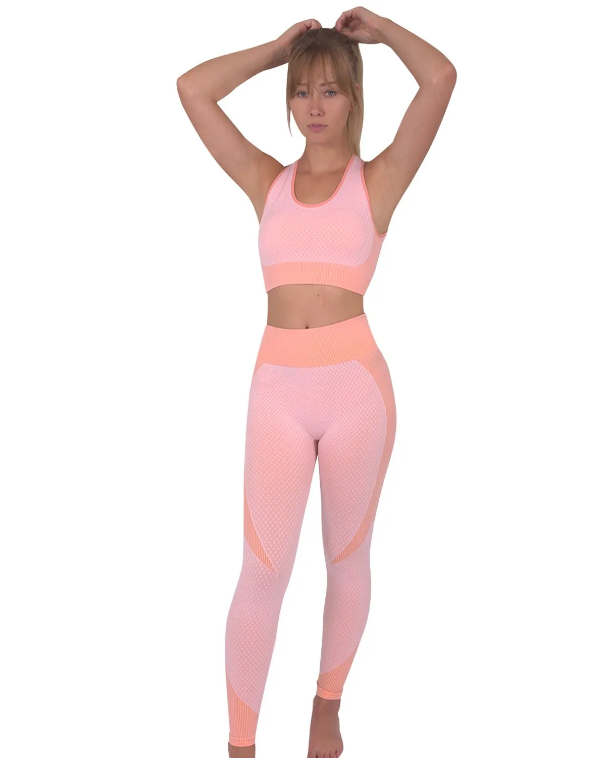 Pink Trois Seamless Leggings & Sports Top 2 Set