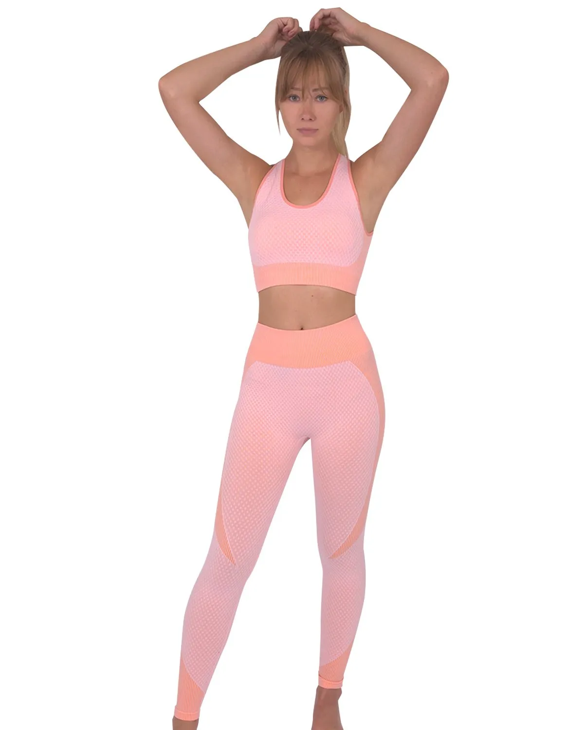 Pink Trois Seamless Leggings & Sports Top 2 Set