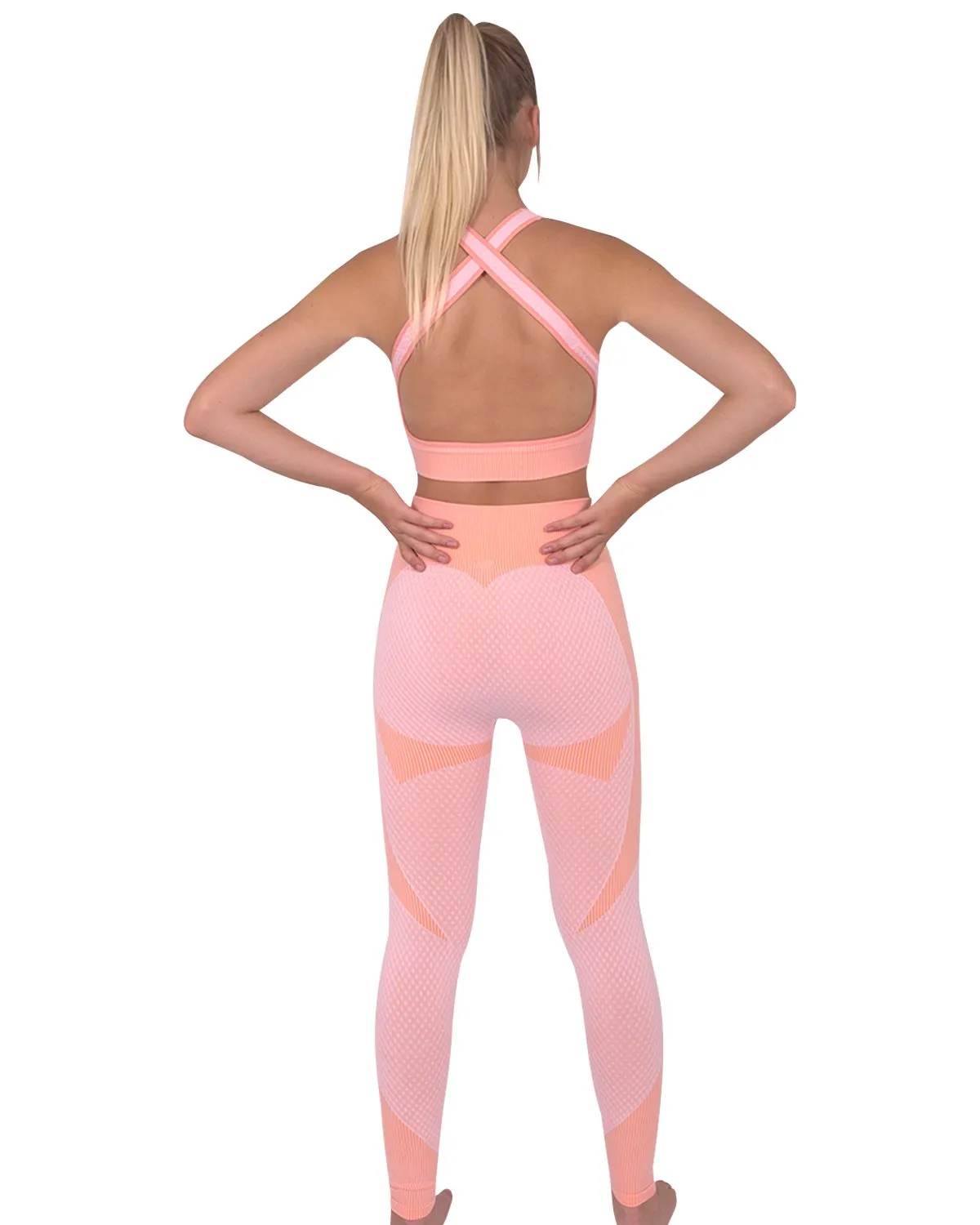 Pink Trois Seamless Leggings & Sports Top 2 Set