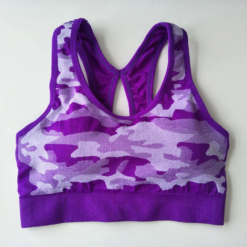 Professional Shockproof Camouflage Sports Bra