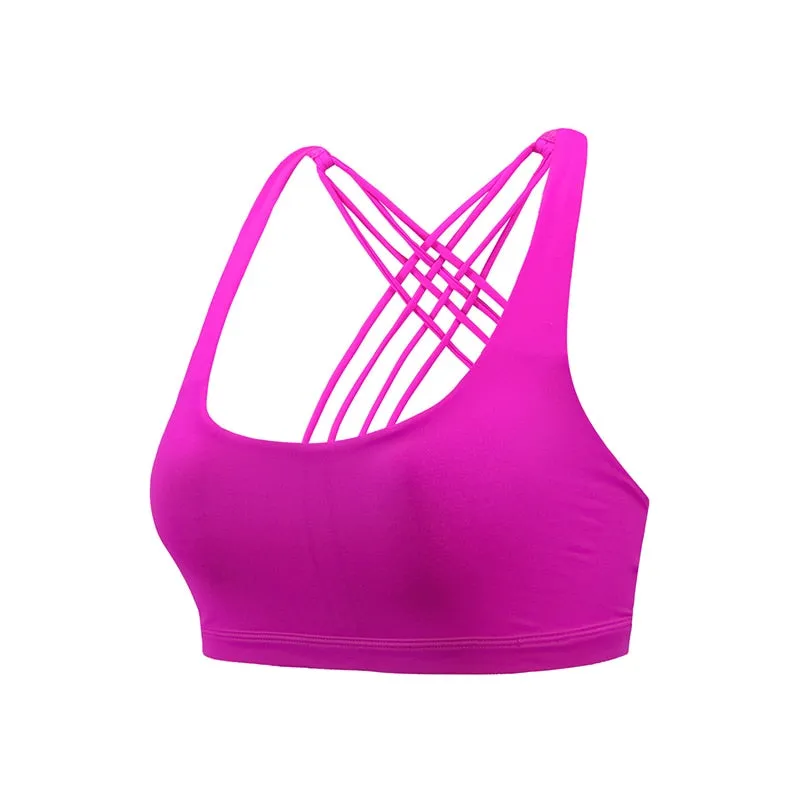 Push Up Cross Back Sports Bra