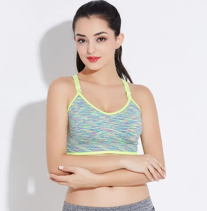 Quick Dry Sports Bra,Women Padded Wirefree Adjustable Shakeproof Fitness Underwear Sports Bras