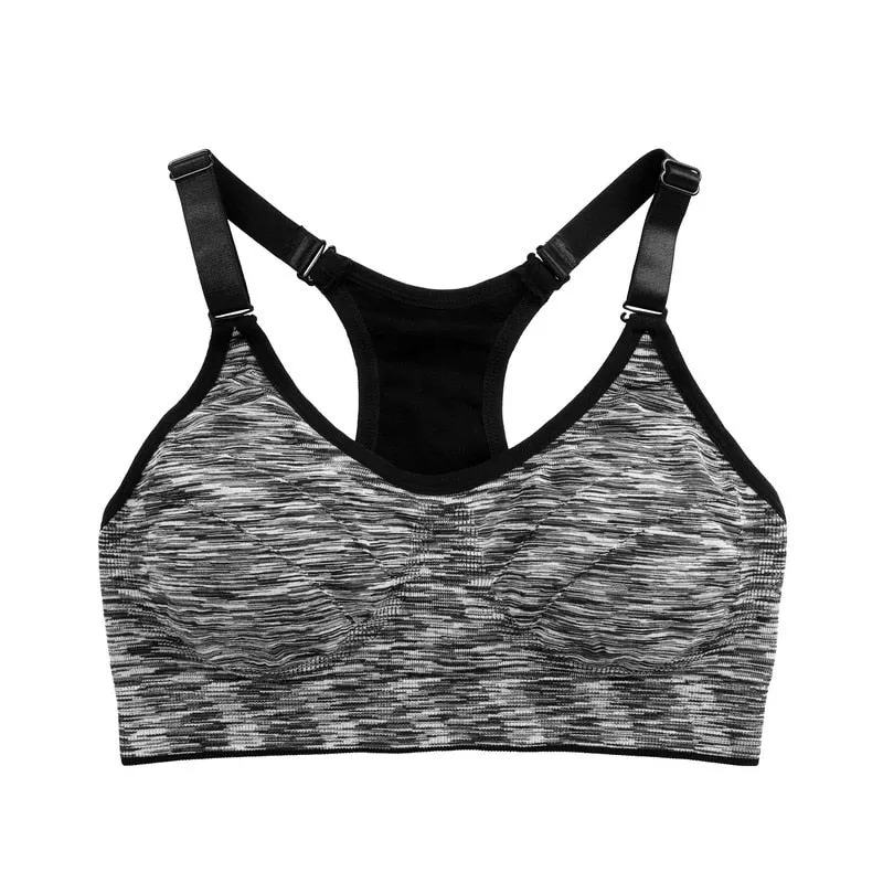 Quick Dry Sports Bra,Women Padded Wirefree Adjustable Shakeproof Fitness Underwear Sports Bras