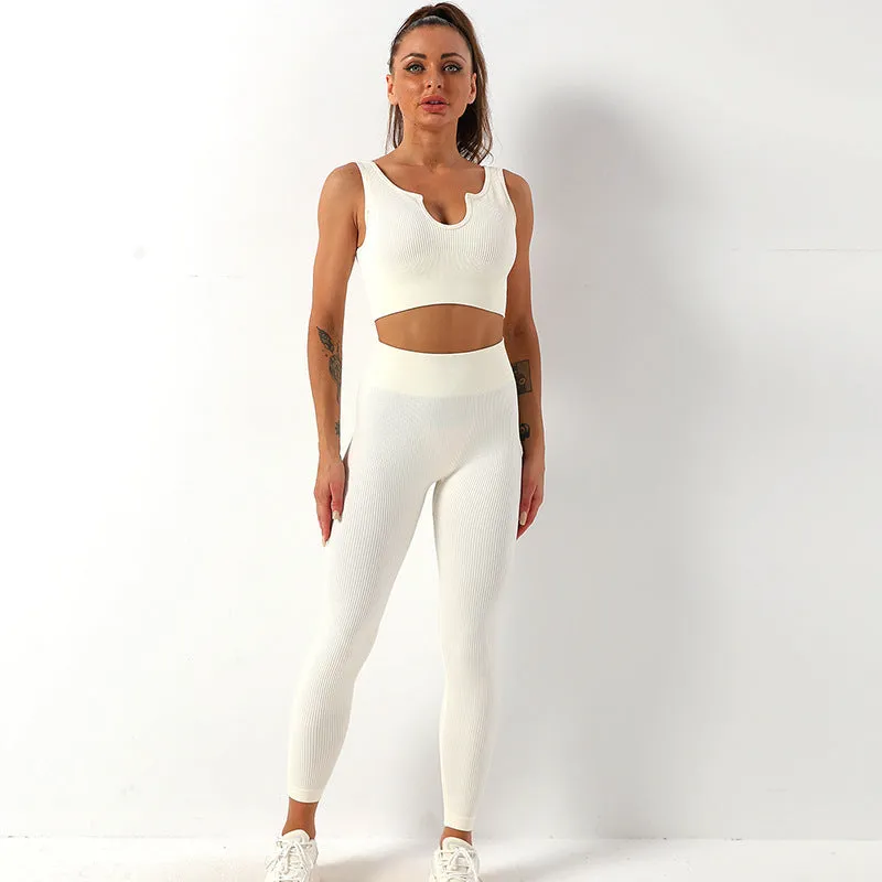 Quick Drying Seamless Yoga Fitness Sports Bra Set