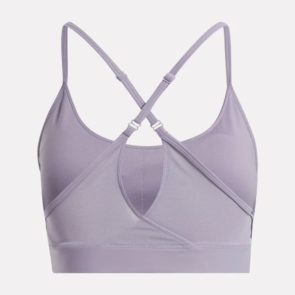 REEBOK WOMEN'S LUX STRAPPY PURPLE BRA