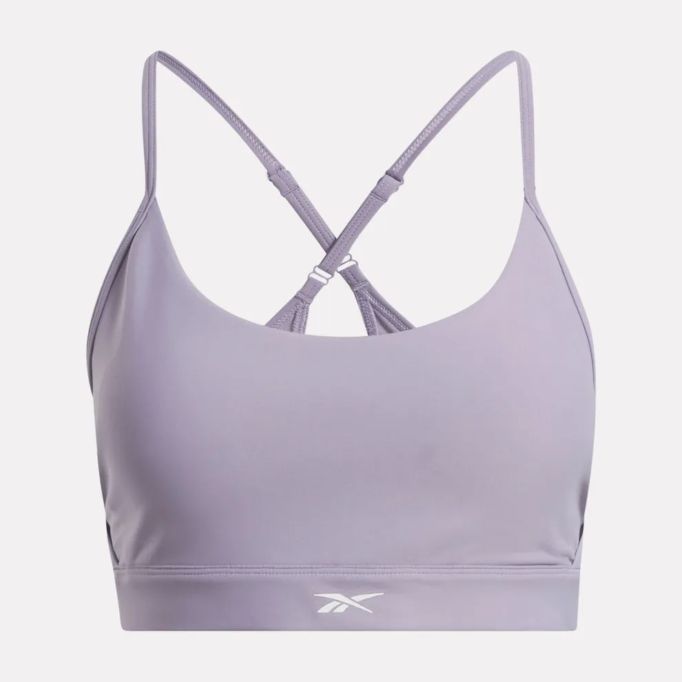 REEBOK WOMEN'S LUX STRAPPY PURPLE BRA