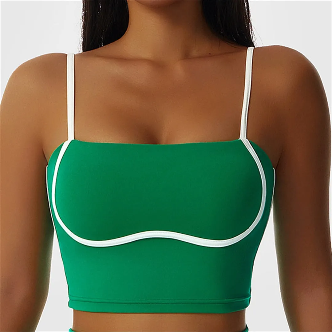 S - XL Sexy Splicing Yoga Bra Women Fitness Running Vest Sports Bra Underwear Women Push Up Bra Workout Gym Seamless Tops A087B