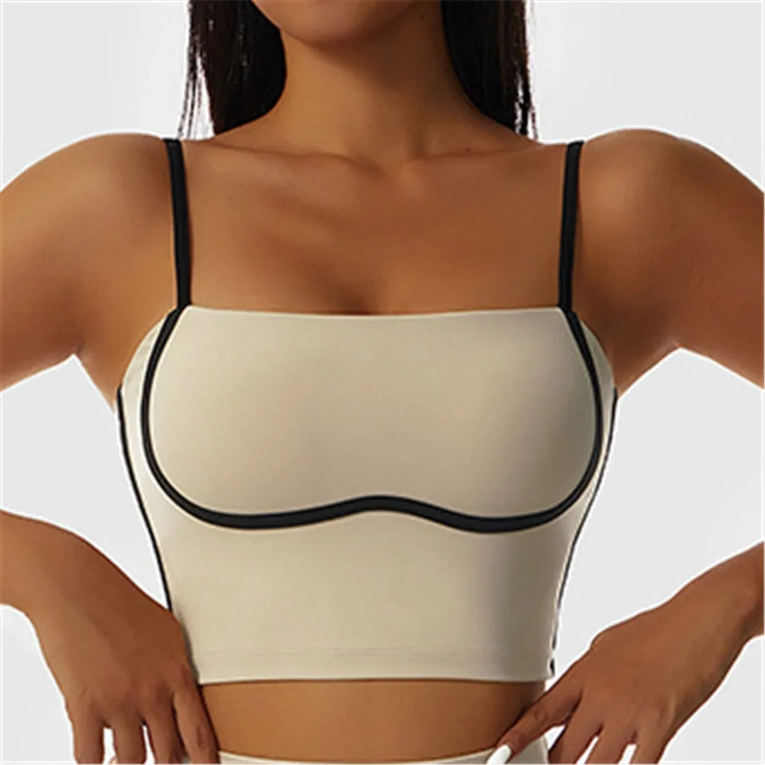 S - XL Sexy Splicing Yoga Bra Women Fitness Running Vest Sports Bra Underwear Women Push Up Bra Workout Gym Seamless Tops A087B