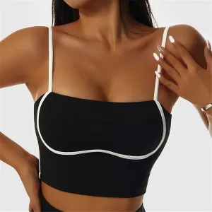 S - XL Sexy Splicing Yoga Bra Women Fitness Running Vest Sports Bra Underwear Women Push Up Bra Workout Gym Seamless Tops A087B