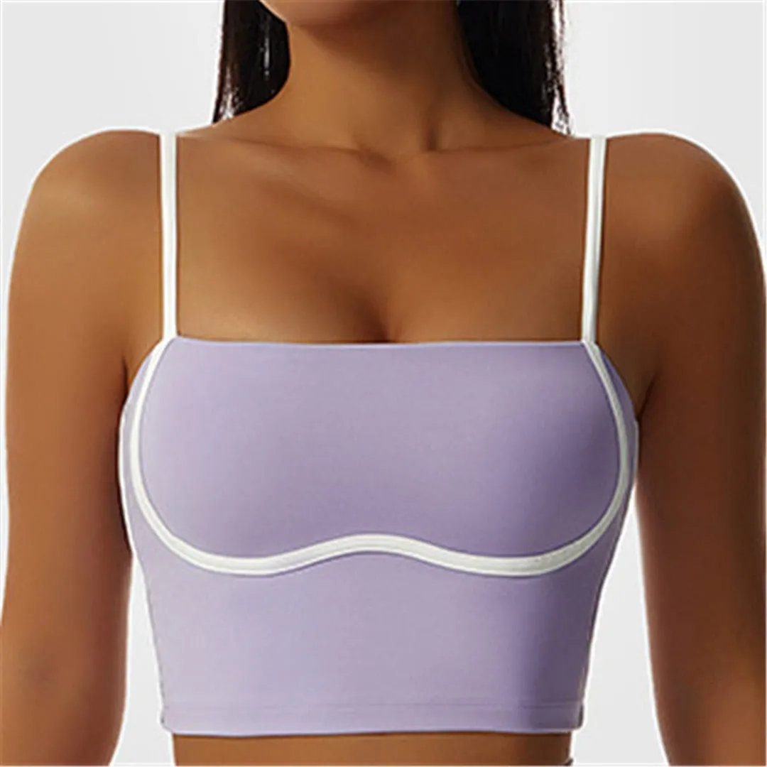 S - XL Sexy Splicing Yoga Bra Women Fitness Running Vest Sports Bra Underwear Women Push Up Bra Workout Gym Seamless Tops A087B