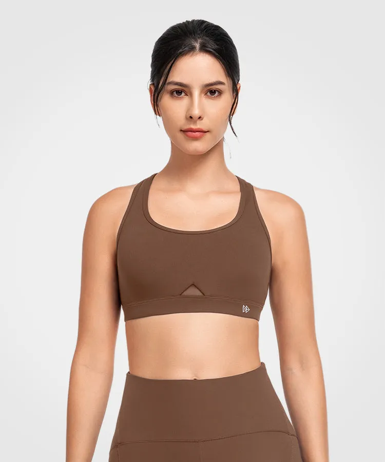 Shift Scoop Neckline Cut-Out Padded Yoga Bra | Women's Light Support Sports Bra